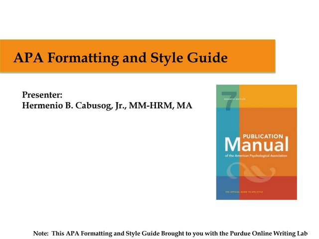 APA (7th Edition) Formatting and Style Guide