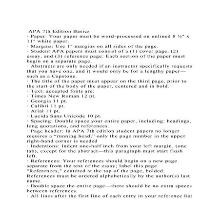 APA 7th Edition Basics· Paper Your paper must be word-processe.docx