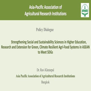 Policy Dialogue: Strengthening Social and Sustainability Sciences in Higher E...
