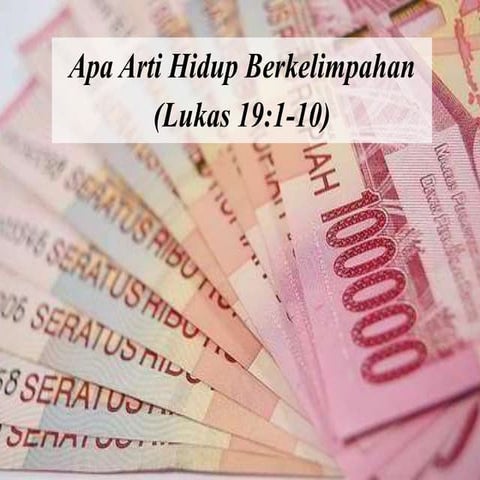 Apa arti hidup berkelimpahan
