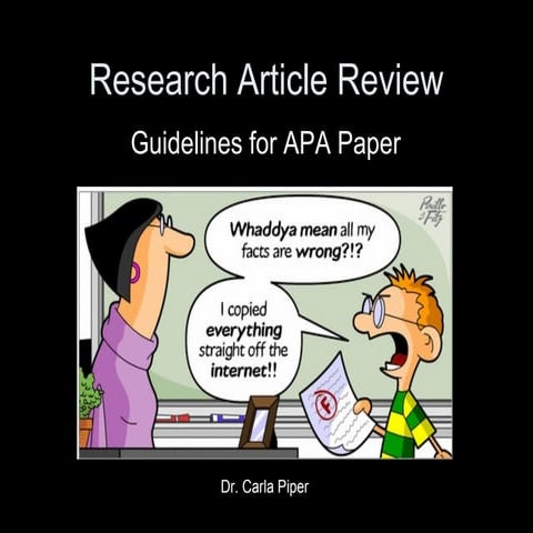 APA Research Article Review
