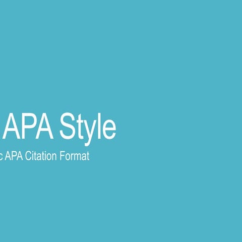 Apa basics regular screen