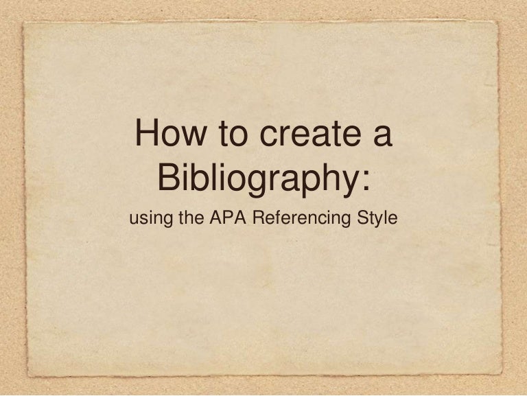 create apa