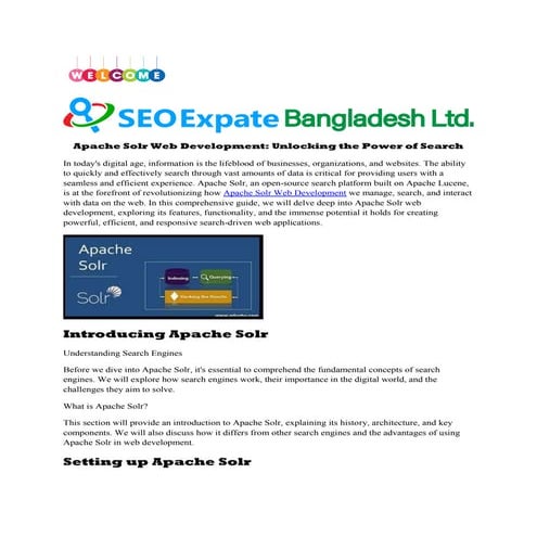 Apache Solr Web Development: Unlocking the Power of Search