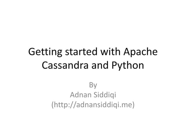 Apache cassandra