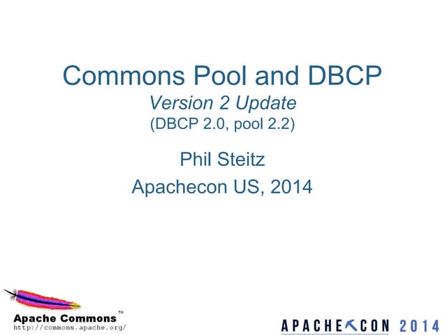 Apache Commons Pool and DBCP - Version 2 Update