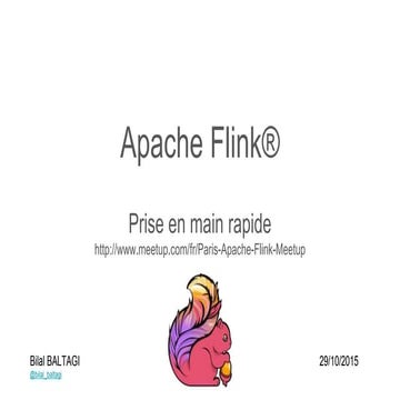 Apache flink - prise en main rapide