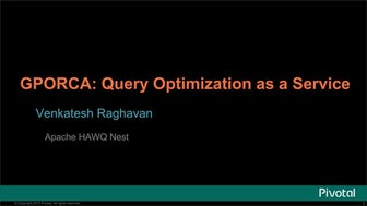 GPORCA: Query Optimization as a Service