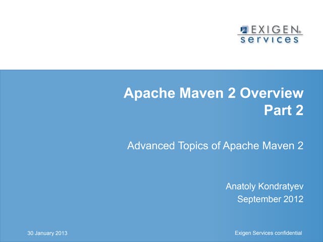 Apache Maven 2 Part 2