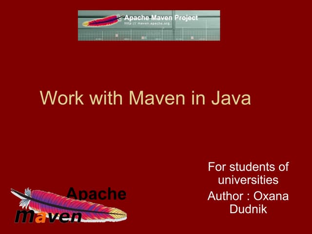 Apache maven in java projects
