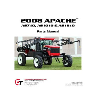 Apache parts book as710, as1010, as...