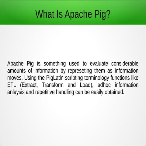 Apache pig 