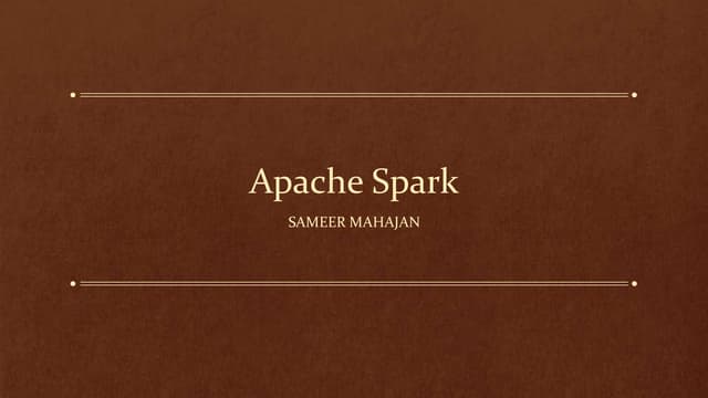 Apache spark