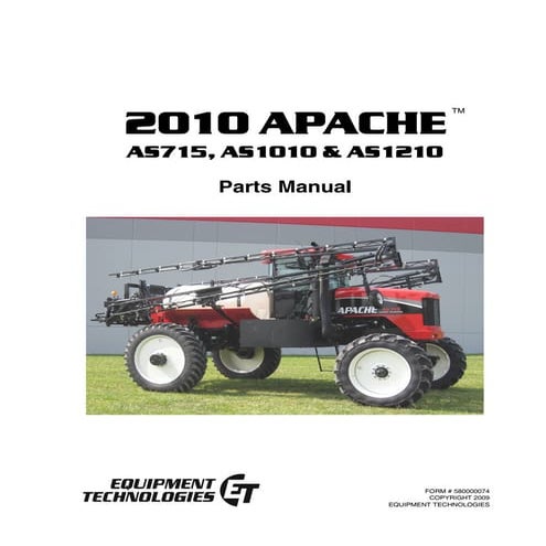 Apache sprayer parts book as715, as1010, as1210 | PDF