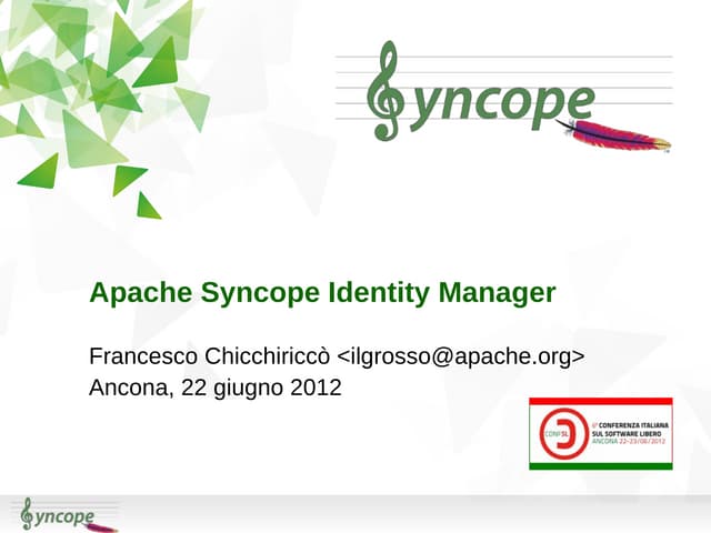Apache Syncope Identity Manager 20120623 confsl
