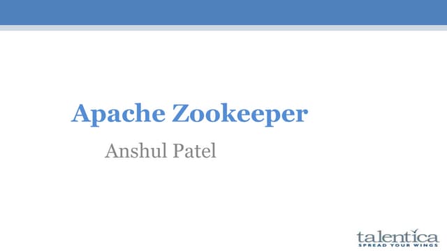 Meetup on Apache Zookeeper