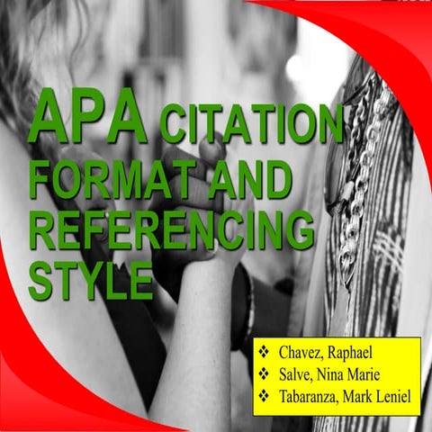 AMERICAN PSYCHOLOGICAL ASSOCIATION REFERENCING STYLE & CITATION