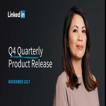 APAC LinkedIn Quarterly Product Release Webcast