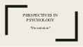 The Psychology of Careers