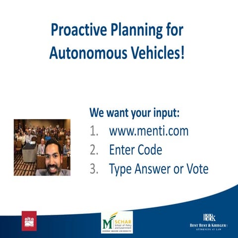 Proactive Planning for Autonomous Vehicles - American Planning Assn Annual Co...