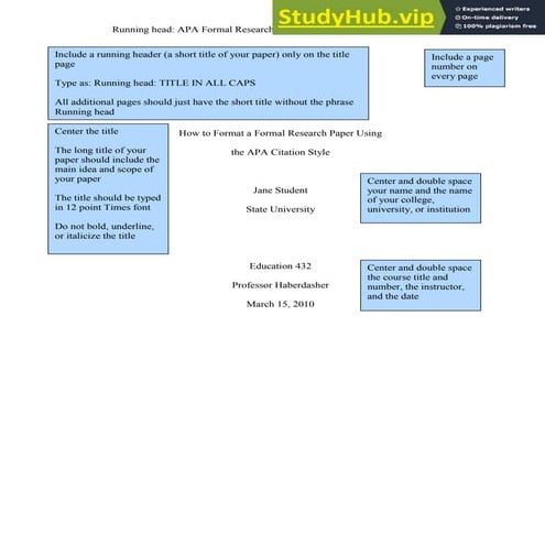 Apa Formal Research Paper