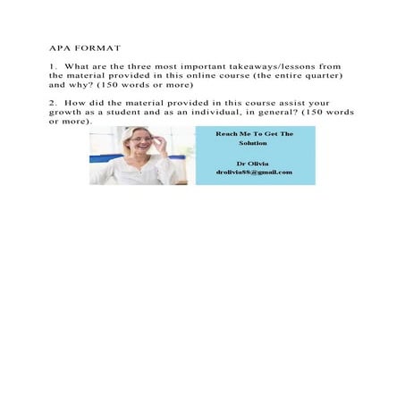 APA FORMAT1.  What are the three most important takeawayslesson.docx