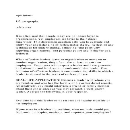 Apa format1-2 paragraphsreferences It is often said th.docx