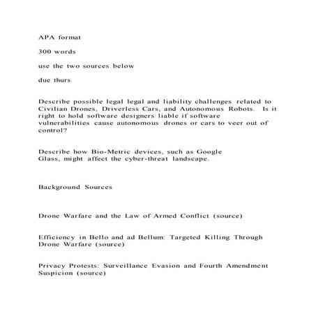 APA format300 wordsuse the two sources belowdue thurs | DOCX