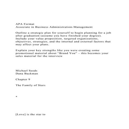APA FormatAssociate in Business Administration-Management.docx