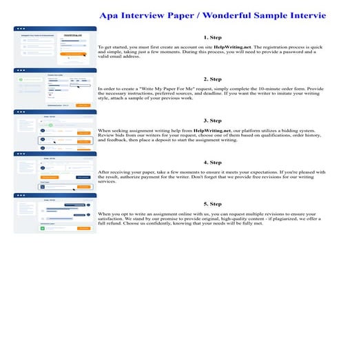 Apa Interview Paper Wonderful Sample Intervie | PDF
