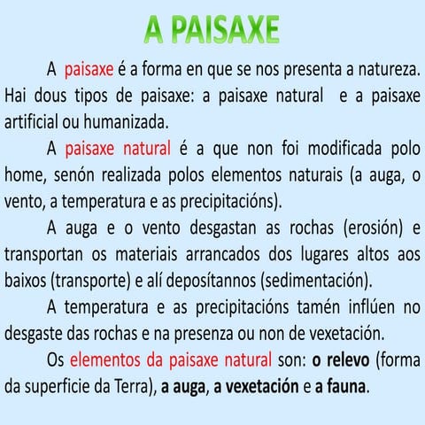 A paisaxe