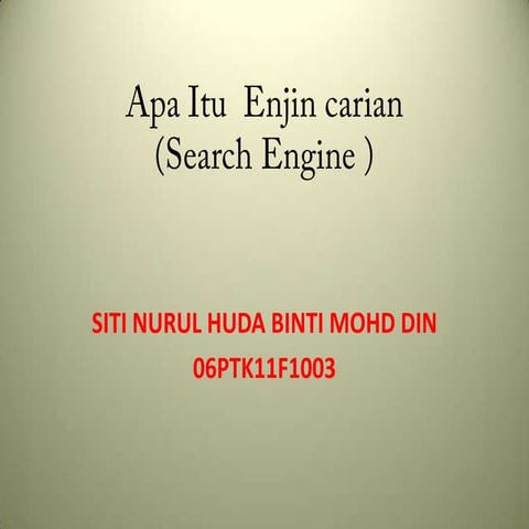 Apa itu  enjin carian