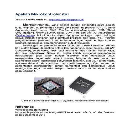 Apakah mikrokontroler itu