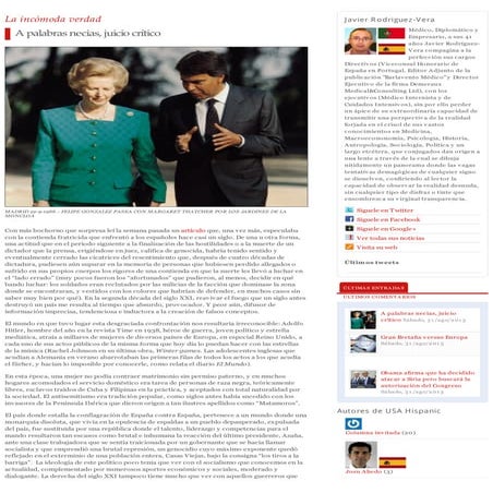 A palabras necias, juicio crítico   usa hispanic press