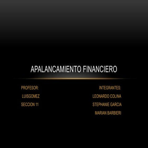 Apalancamiento financiero, colina,garcia,barbieri