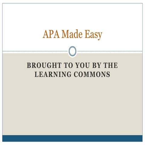 APA Made Easy 