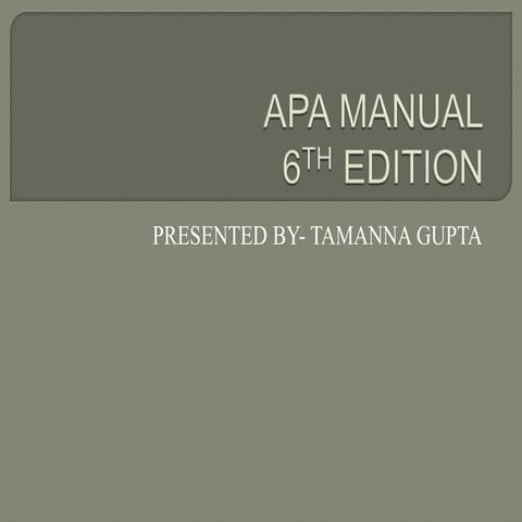Apa manual chapter 6 