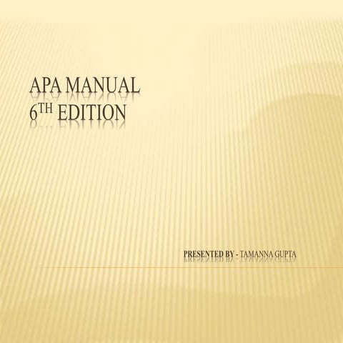 APA manual PPT 2