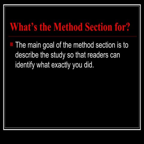 Apa method section