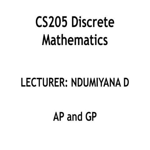 AP and GP Discrete mathematics 2025.pptx