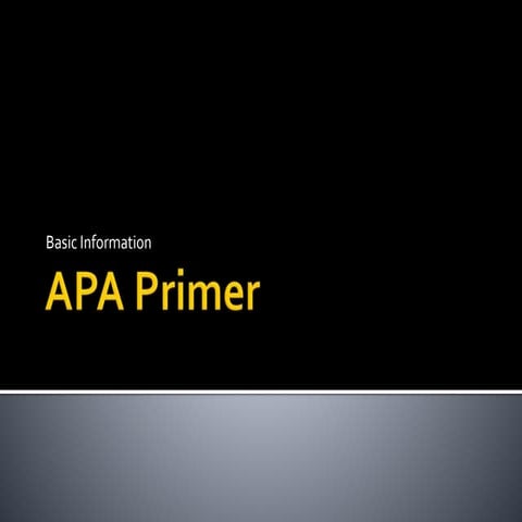 APA Primer