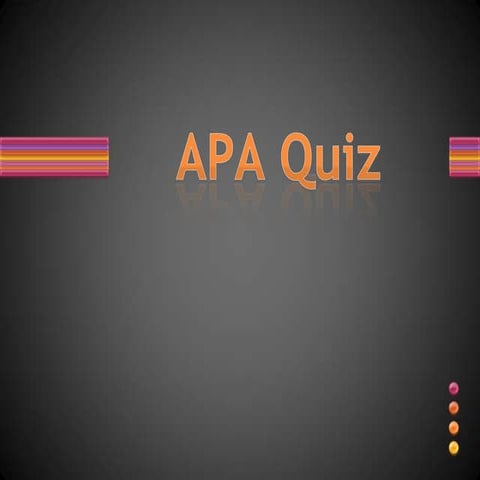 Apa Quiz
