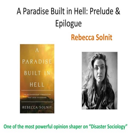 A paradise built in hell presentation: Book Review