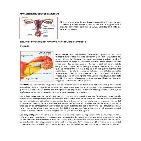 Aparato reproductor femenino exposicion | PPTX