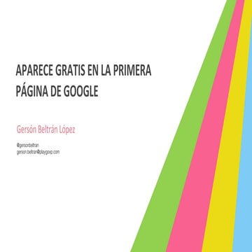 Aparece gratis en la primera página de Google