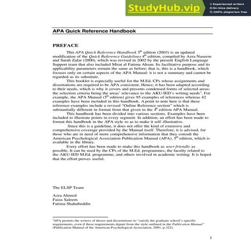 APA Reference Guideline