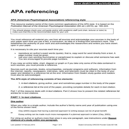 APA Reference Guide