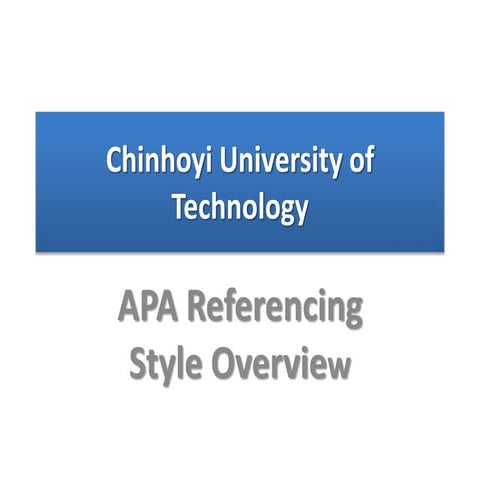 APA referencing format . Citation , plagiarism , Refrencing 2023 presentation