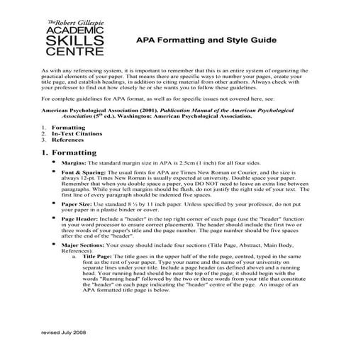 Apa referencing system