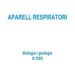 Aparell respiratori pràctiques